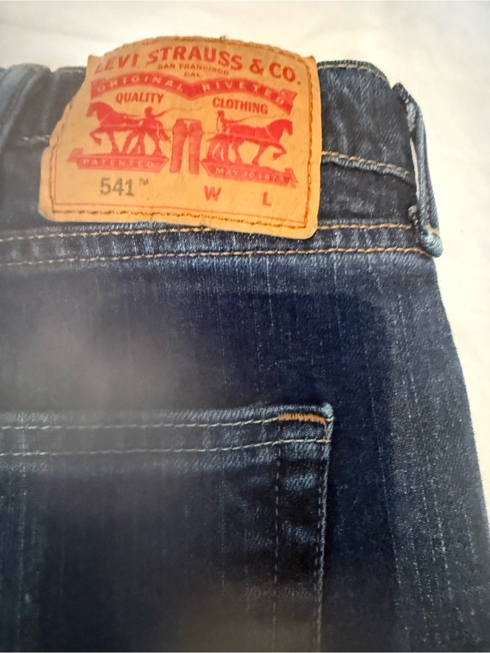 Levi's Men's Dark Blue Slim Straight Jeans with Leather Patch - Picture 3 of 11